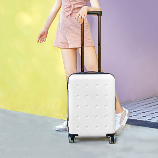 Xiaomi 90 GOFUN Spinner Wheels Travel Suitcase 24` White