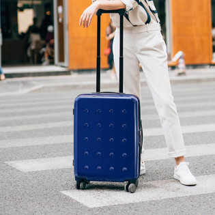 Xiaomi 90 GOFUN Spinner Wheels Travel Suitcase 24` Blue