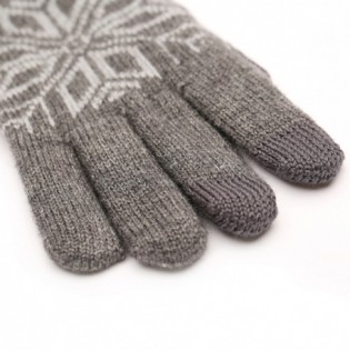 Xiaomi Mi Men`s Touchscreen Wool Winter Gloves Dark Gray / Light Gray