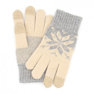 Xiaomi Mi Women`s Touchscreen Wool Winter Gloves Gray / Beige